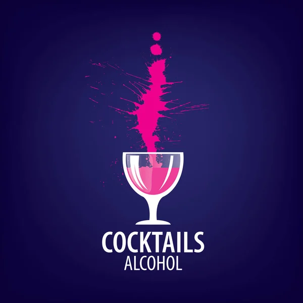 Alkoholische Cocktails Logo — Stockvektor