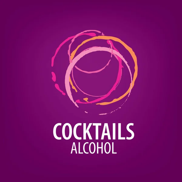 Alcoholic cocktails logo — Stock Vector