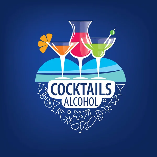 Логотип алкогольных коктейлей — стоковый вектор