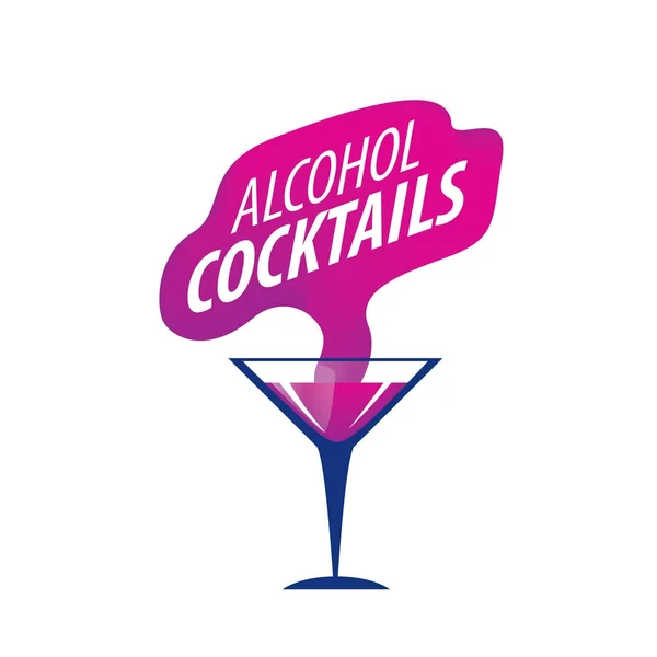 Alkoholische Cocktails Logo — Stockvektor