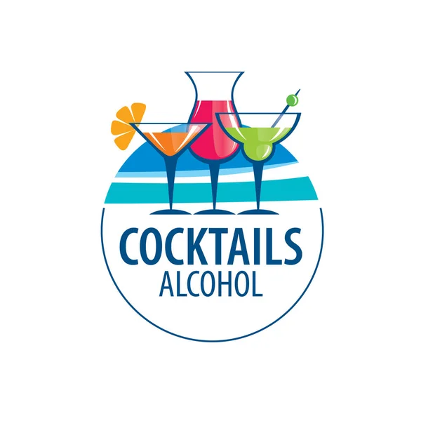 Logo cocktails alcoolisés — Image vectorielle