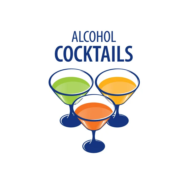 Alcoholic cocktails logo — Stock Vector
