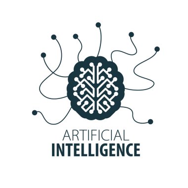 Vektör beyin logosu