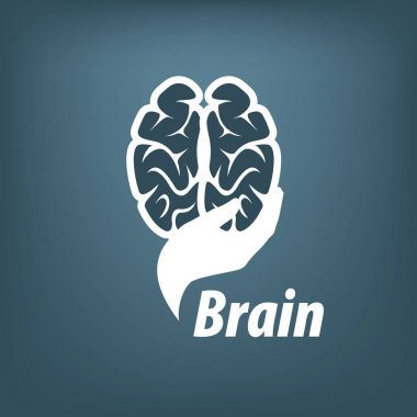 Vektör beyin logosu