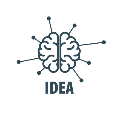 Vektör beyin logosu