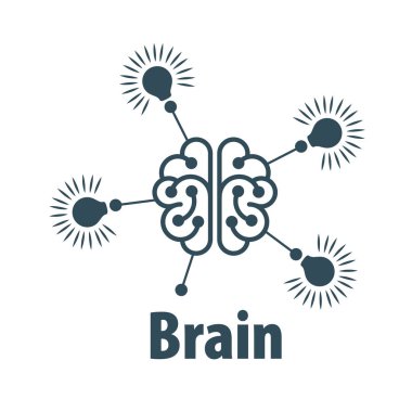 Vektör beyin logosu