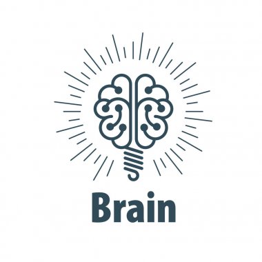 Vektör beyin logosu