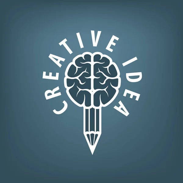 Vector cerebro logo — Archivo Imágenes Vectoriales