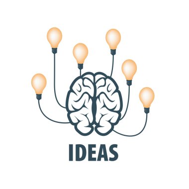 Vektör beyin logosu