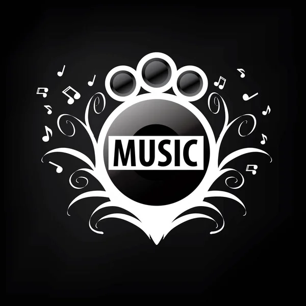 Musica logo vettoriale — Vettoriale Stock