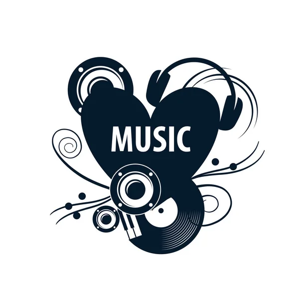 Musica logo vettoriale — Vettoriale Stock