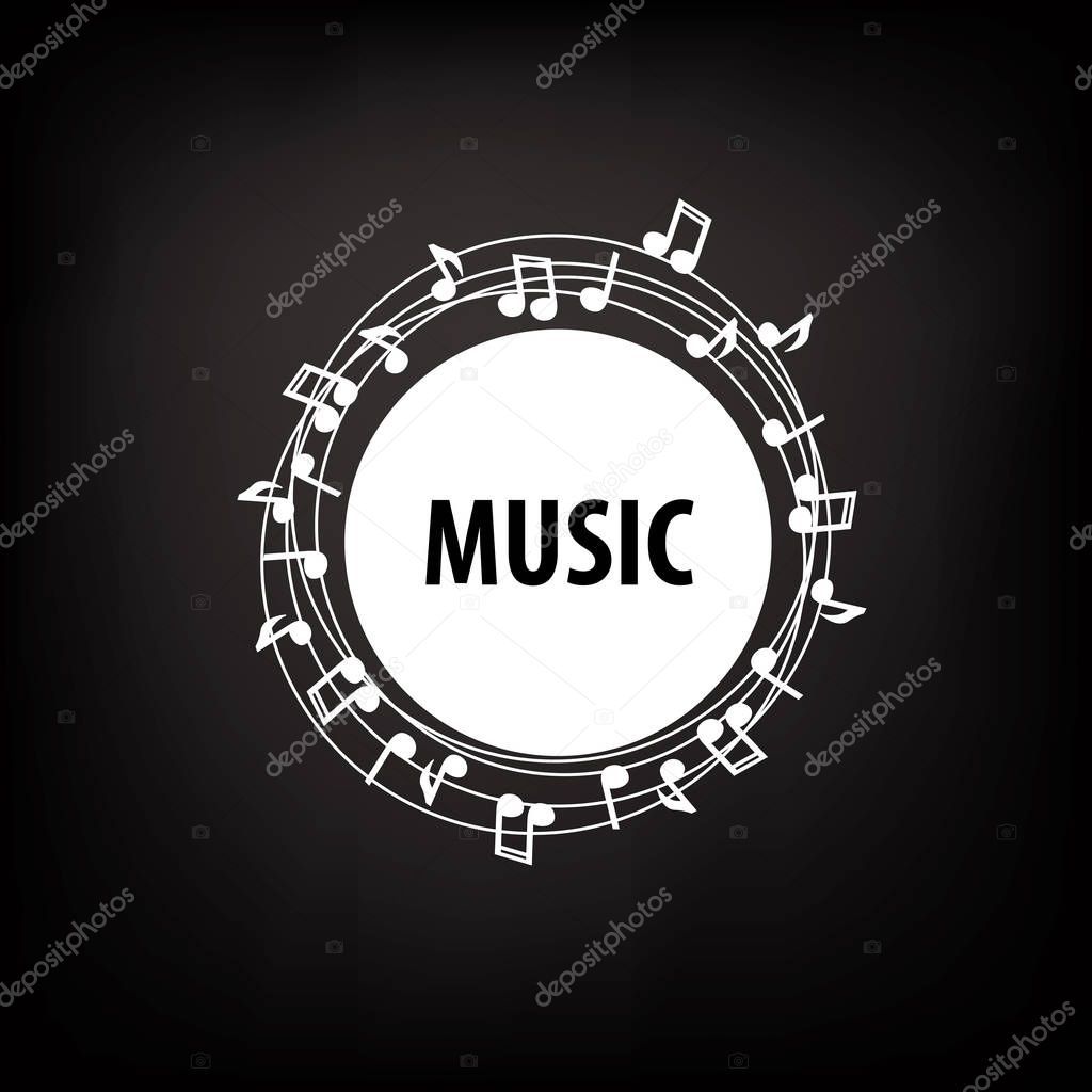 Abstract logo for music and sound. Vector pattern