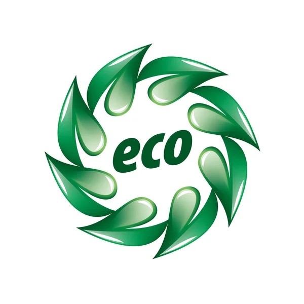 Logotipo vetor eco — Vetor de Stock