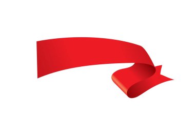 vektör kırmızı kurdele