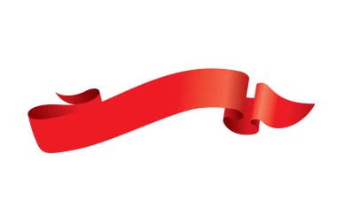 vektör kırmızı kurdele