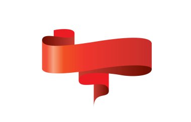 vektör kırmızı kurdele