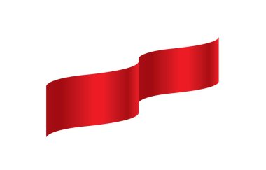 vektör kırmızı kurdele