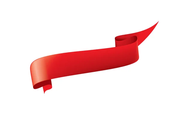 Vector red ribbon — Stock Vector