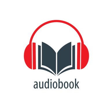 Audiobook. Vektör logo şablonu