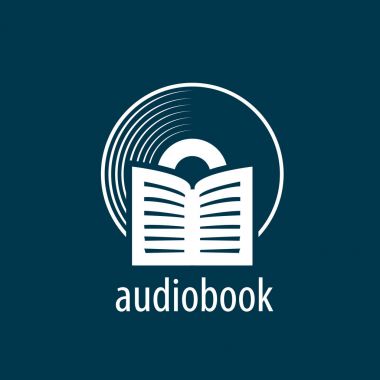 Audiobook. Vektör logo şablonu