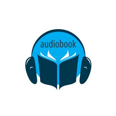 Audiobook. Vektör logo şablonu