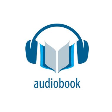 Audiobook. Vektör logo şablonu