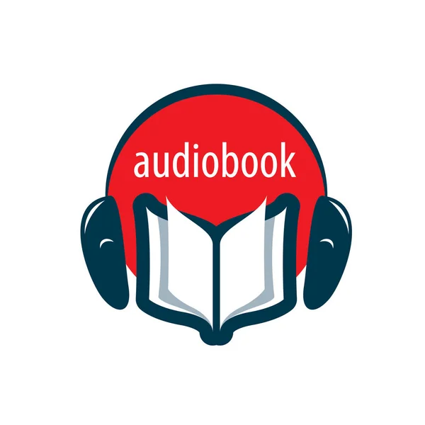 Audiolibro. Modello logo vettoriale — Vettoriale Stock