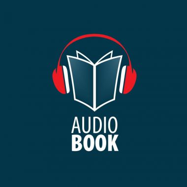 Audiobook. Vektör logo şablonu