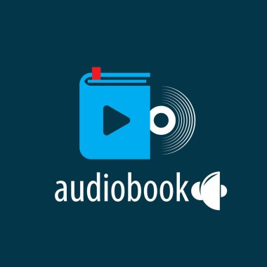 Audiobook. Vektör logo şablonu