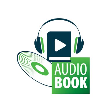 Audiobook. Vektör logo şablonu