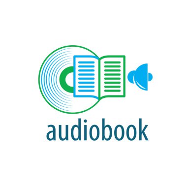 Audiobook. Vektör logo şablonu