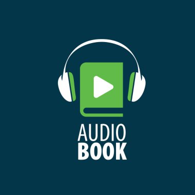 Audiobook. Vektör logo şablonu