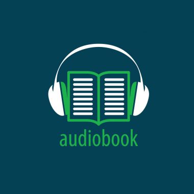 Audiobook. Vektör logo şablonu