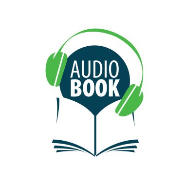 Audiobook. Vektör logo şablonu