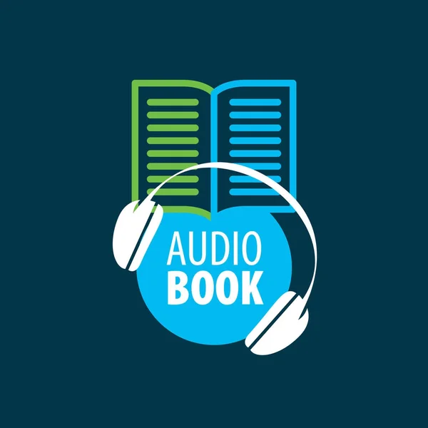 Audiolibro. Plantilla de logotipo vectorial — Vector de stock