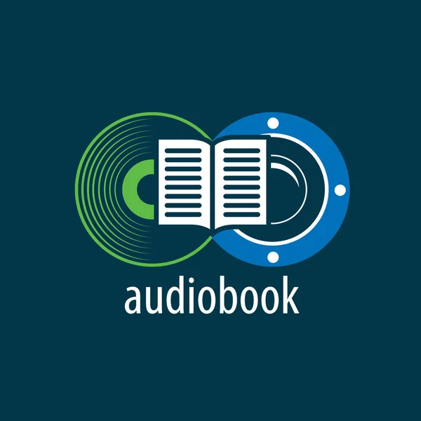Audiolibro. Plantilla de logotipo vectorial — Archivo Imágenes Vectoriales