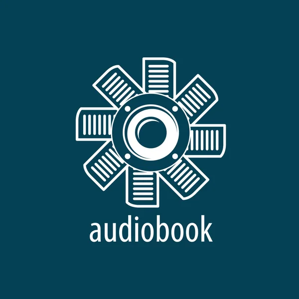 Audiolibro. Modello logo vettoriale — Vettoriale Stock