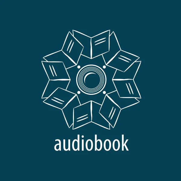 オーディオ ブック。ベクトルのロゴのテンプレート — ストックベクタ