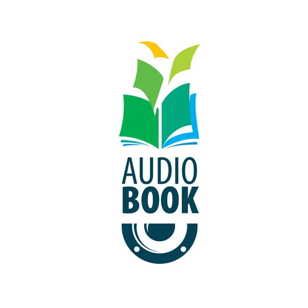 Audiolibro. Plantilla de logotipo vectorial — Archivo Imágenes Vectoriales