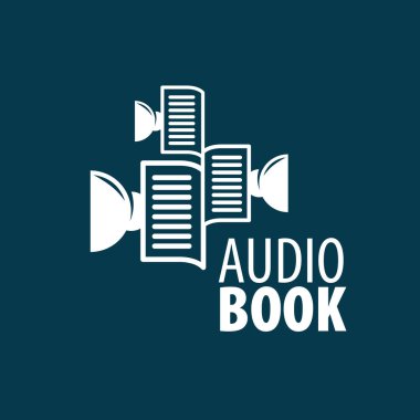 Audiobook. Vektör logo şablonu