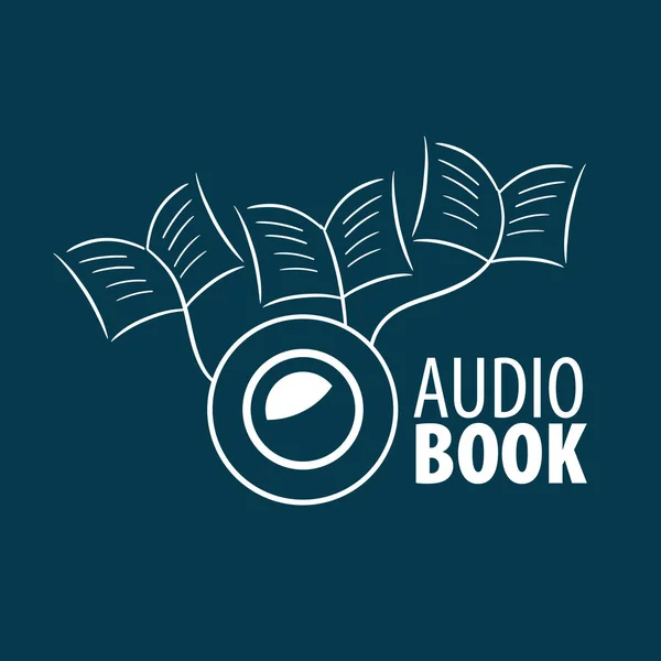 Audiolibro. Plantilla de logotipo vectorial — Vector de stock