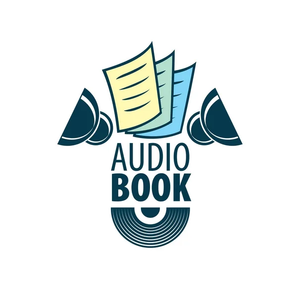 Audiolibro. Plantilla de logotipo vectorial — Vector de stock