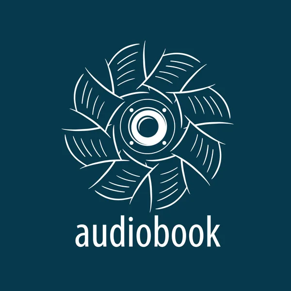 Audiolibro. Plantilla de logotipo vectorial — Vector de stock