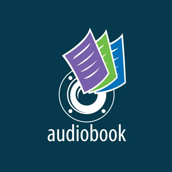 Audiolibro. Modello logo vettoriale — Vettoriale Stock