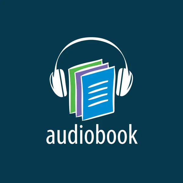 Audiolibro. Plantilla de logotipo vectorial — Vector de stock