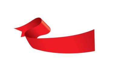 vektör kırmızı kurdele