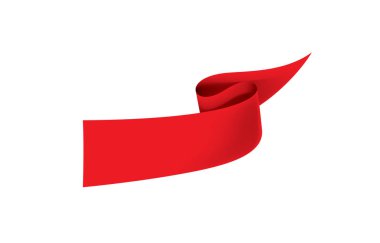 vektör kırmızı kurdele