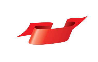 vektör kırmızı kurdele