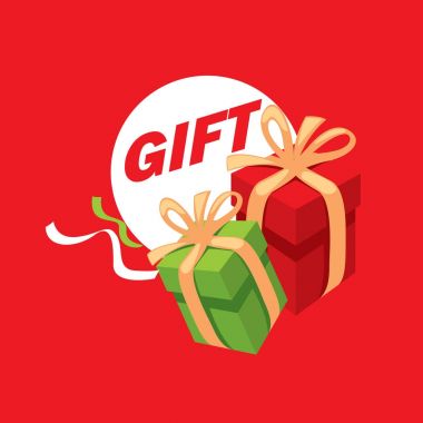 vektör logo kutusu hediyeler ile