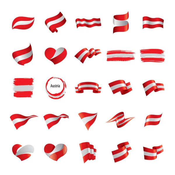 Austria bandera, ilustración vectorial — Vector de stock